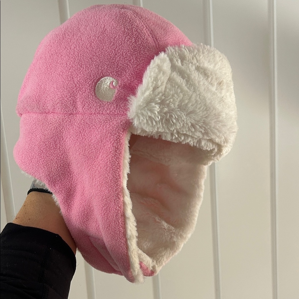 Carhartt Pink and Cream Kids Fleece Hat